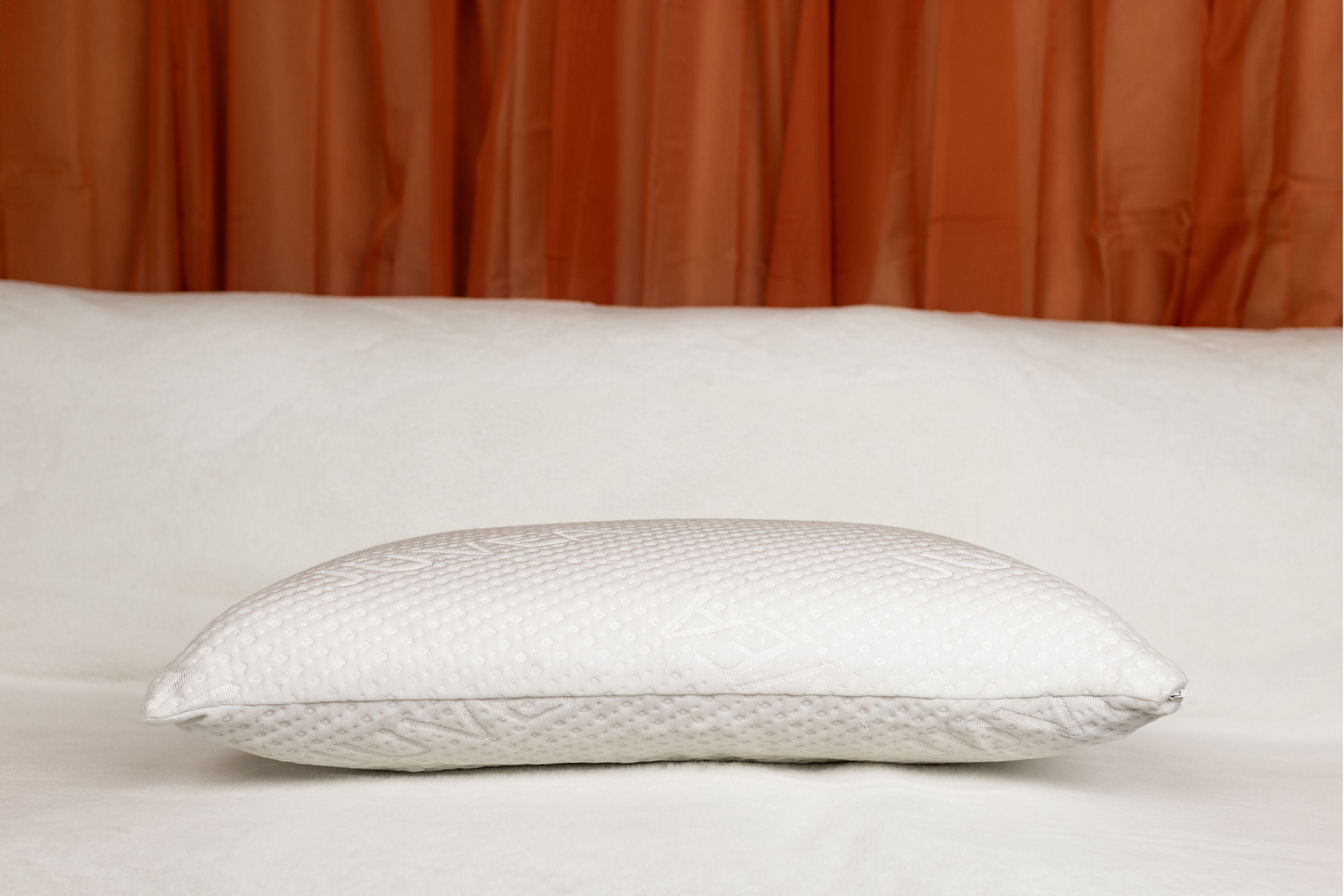 JUVEA® Essential Low-Profile Talalay Latex Pillow with Organic Cotton Cover