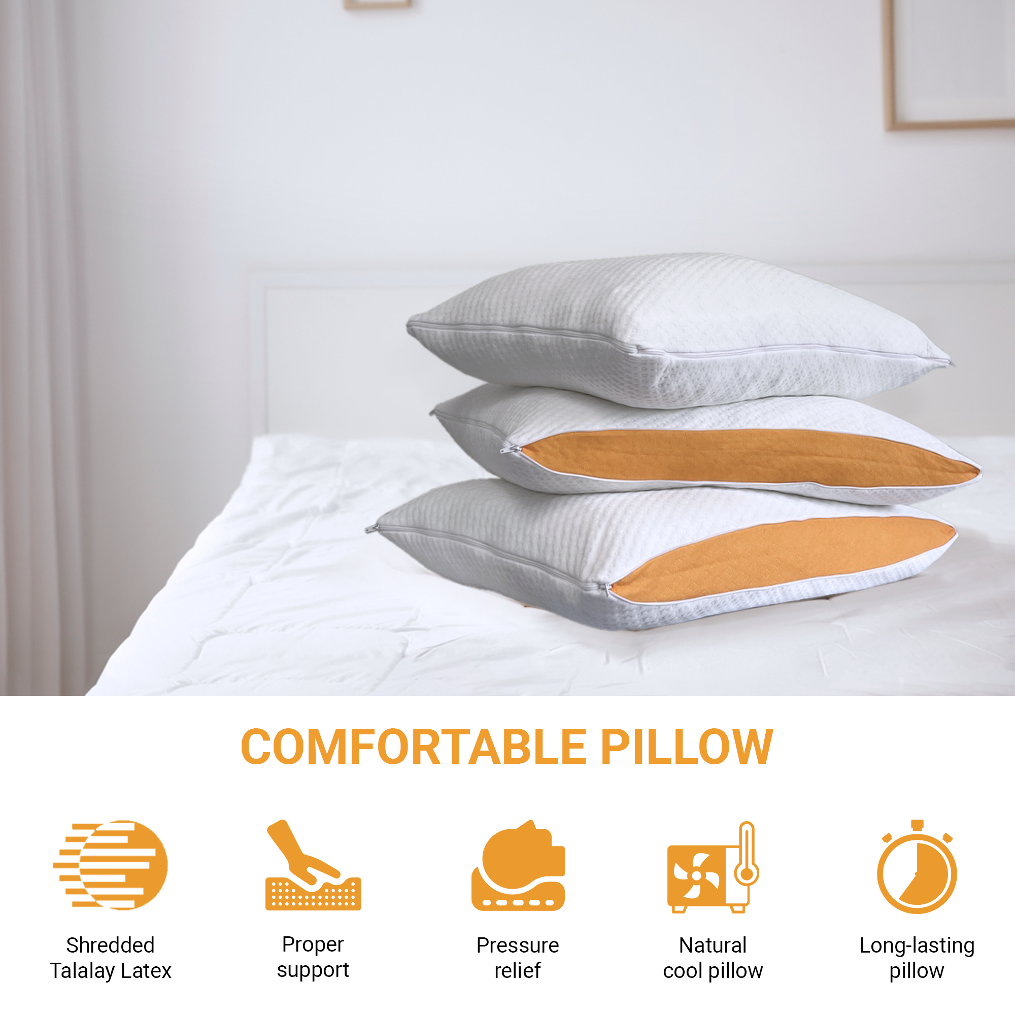 Adjustable latex hot sale pillow