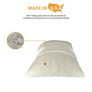 JUVEA Edit Shredded Talalay Latex Queen Pillow. 3 in 1 Firmness