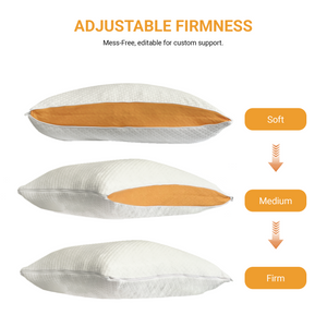 JUVEA Edit Shredded Talalay Latex Queen Pillow. 3 in 1 Firmness